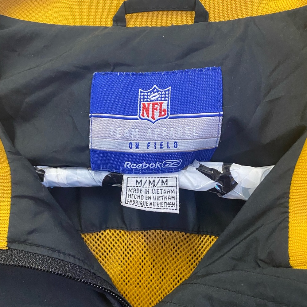 NFL Reebok On Field Apparel Pittsburgh Steelers Sweater Size Medium Zip Up - Picture 3 of 11